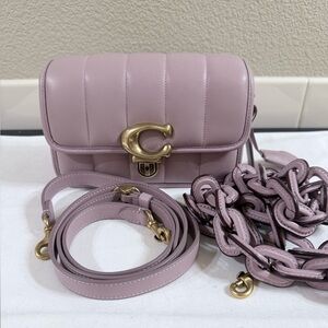 Coach quilted studio 19 ice purple HTF euc